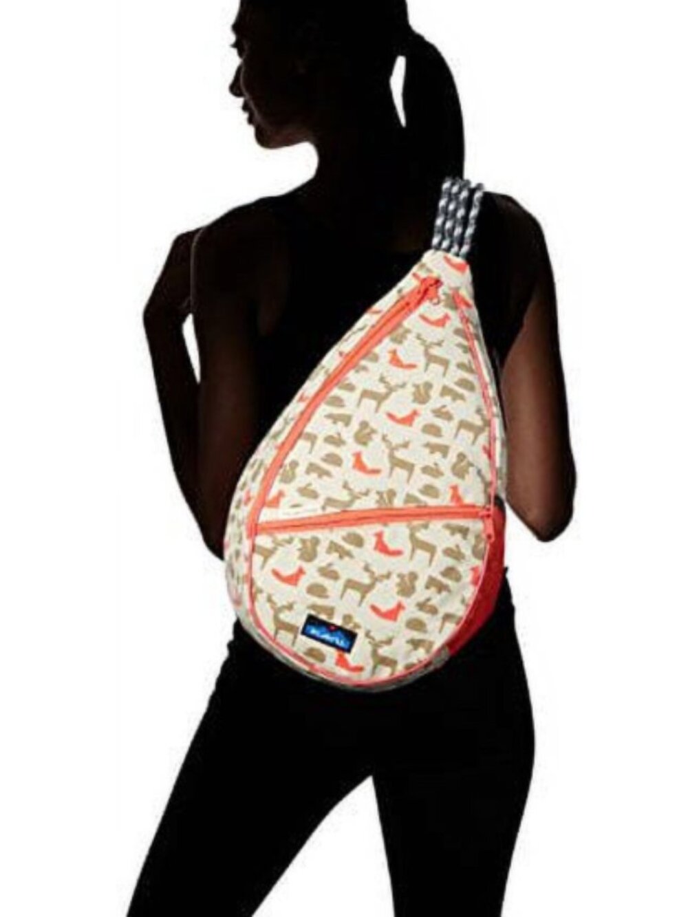 KAVU Rope Adjustable Sling Crossbody Bag "Out Foxed"